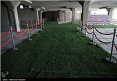 ورزشگاه تختی تهران در آستانه بازی نفت تهران و پرسپولیس از سری مسابقات لیگ برتر فوتبال