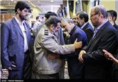 سرلشکر حسن فیروزآبادی رئیس ستاد کل نیروهای مسلح در مراسم ترحیم مادر سردار قاسم سلیمانی