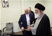 دیدار محمدجواد ظریف وزیر امور خارجه با آیت الله علم الهدی امام جمعه مشهد