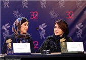 سپیده عبدالوهاب تدوینگر و ترانه علیدوستی بازیگر در نشست خبری فیلم سینمایی زندگی مشترک آقای محمودی و بانو