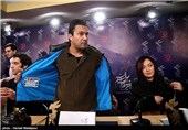 نیکی کریمی و حامد بهداد در نشست خبری فیلم سینمایی زندگی جای دیگری است
