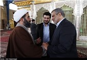 بازدید مدیران خبرگزاری تسنیم از ضریح حرمین عسکریین