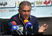  کارلوس کی‌روش در کنفرانس خبری پیش بازی دوستانه ایران و کره جنوبی