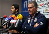  کارلوس کی‌روش در کنفرانس خبری پیش بازی دوستانه ایران و کره جنوبی