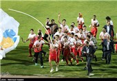 جشن قهرمانی تیم فوتبال فولاد خوزستان/جام به اهواز رفت