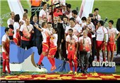 جشن قهرمانی تیم فوتبال فولاد خوزستان/جام به اهواز رفت