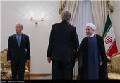 دیدار زیگمار گابریل معاون صدر‌اعظم و وزیر اقتصاد و انرژی آلمان با حجت الاسلام حسن روحانی رئیس جمهور