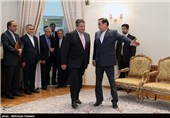 دیدار زیگمار گابریل معاون صدر‌اعظم و وزیر اقتصاد و انرژی آلمان با حجت الاسلام حسن روحانی رئیس جمهور
