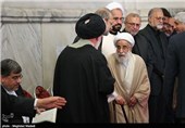 آیت الله جنتی دبیر شورای نگهبان در مراسم ختم مرحوم آیت‌الله خزعلی