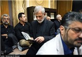 حضور حسن غفوری فرد عضو شورای انقلاب فرهنگی در مراسم ختم شهید احمد حاتمی 