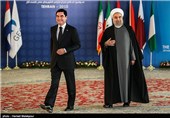 استقبال حجت‌الاسلام حسن روحانی رئیس جمهور از قربان‌قلی بردی محمداف رئیس جمهور ترکمنستان - سومین اجلاس سران مجمع کشورهای صادرکننده گاز (GECF)
