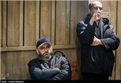 حبیب رضایی بازیگر در مراسم یادبود مرحوم یدالله نجفی صدابردار سینما