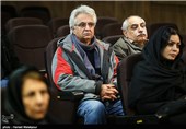 حسین جعفریان فیلمبردار در مراسم یادبود مرحوم یدالله نجفی صدابردار سینما