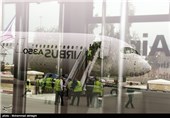 فرود نخستین هواپیمای ایرباس 350 در فرودگاه مهرآباد