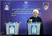 حضور حجت‌الاسلام حسن روحانی رئیس جمهور در پای صندوق رأی انتخابات دهمین دوره مجلس شورای اسلامی و پنجمین دوره مجلس خبرگان رهبری