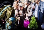 مراسم کاشت نهال توسط سینماگران