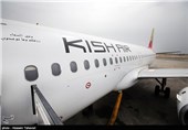 پرواز نخستین هواپیمای ایرباس 320 از جزیره کیش به تهران