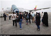 پرواز نخستین هواپیمای ایرباس 320 از جزیره کیش به تهران