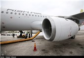 پرواز نخستین هواپیمای ایرباس 320 از جزیره کیش به تهران