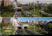 نمایی از ابتدای تونل رسالت