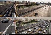 نمایی از ابتدای بزرگراه شیخ فضل‌الله