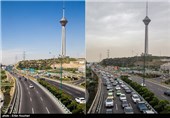 نمایی از بزرگراه آیت‌الله حکیم