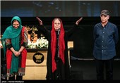 محمود پاک‌نیت، سهیلا رضوی و نسیم ادبی در جشن پایان سریال شهرزاد