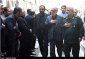 سردار جباری فرمانده سپاه ولی‌امر در مراسم ختم مرحوم علی دادمان