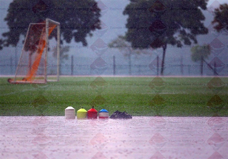 تمرین تیم ملی فوتبال در مالزی