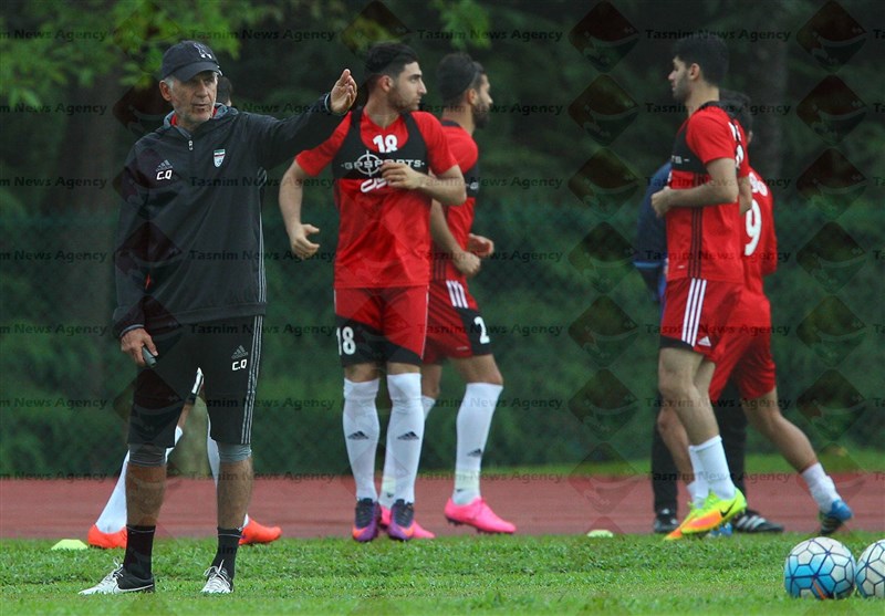 کارلوس کی‌روش - تمرین تیم ملی فوتبال در مالزی