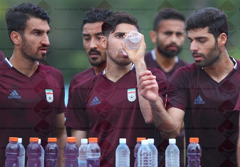 مهدی طارمی، علیرضا جهانبخش و حسین ماهینی - تمرین تیم ملی فوتبال در مالزی