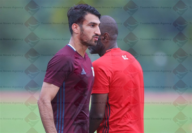 حسین ماهینی - تمرین تیم ملی فوتبال در مالزی