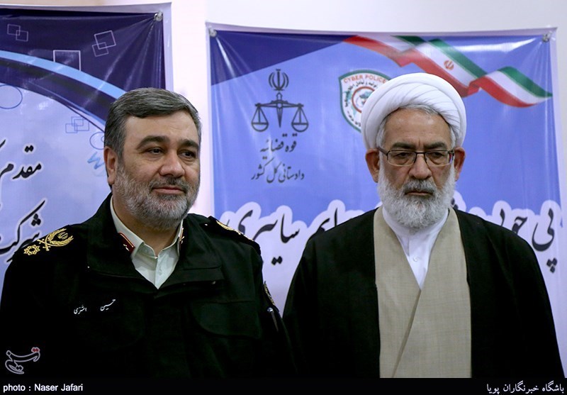 سردار اشتری فرمانده نیروی انتظامی و حجت الاسلام والمسلمین منتظری دادستان کل کشور