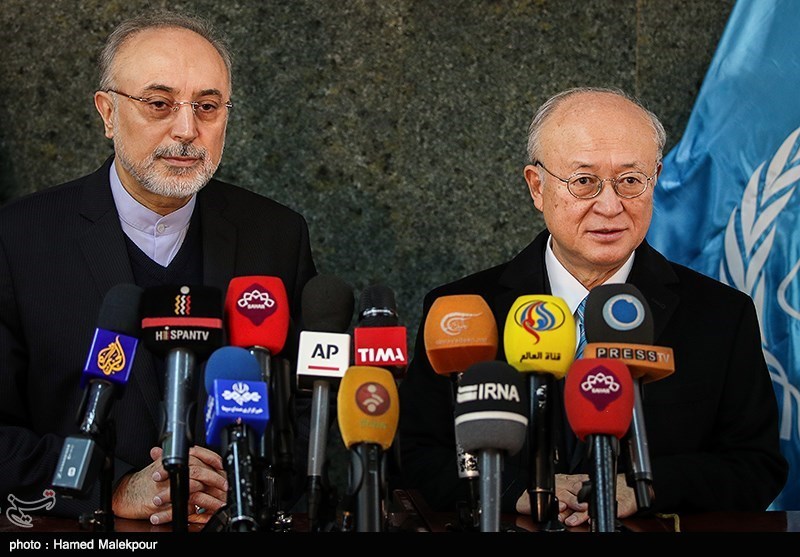 دیدار و کنفرانس خبری مشترک یوکیا آمانو و علی‌اکبر صالحی