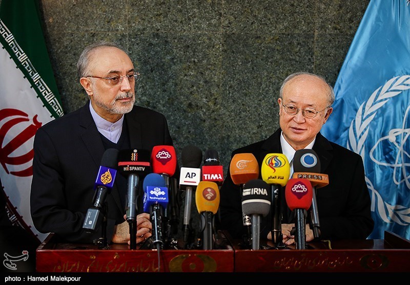دیدار و کنفرانس خبری مشترک یوکیا آمانو و علی‌اکبر صالحی