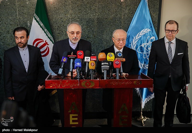 دیدار و کنفرانس خبری مشترک یوکیا آمانو و علی‌اکبر صالحی