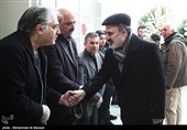 محمد رضا جعفری جلوه مدیر شبکه 2 در مراسم ختم دنیا فنی زاده