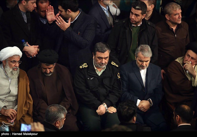 وداع با پیکر آیت الله هاشمی رفسنجانی در حسینیه جماران