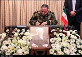 یادبود آیت الله هاشمی رفسنجانی در سفارت ایران در سوریه