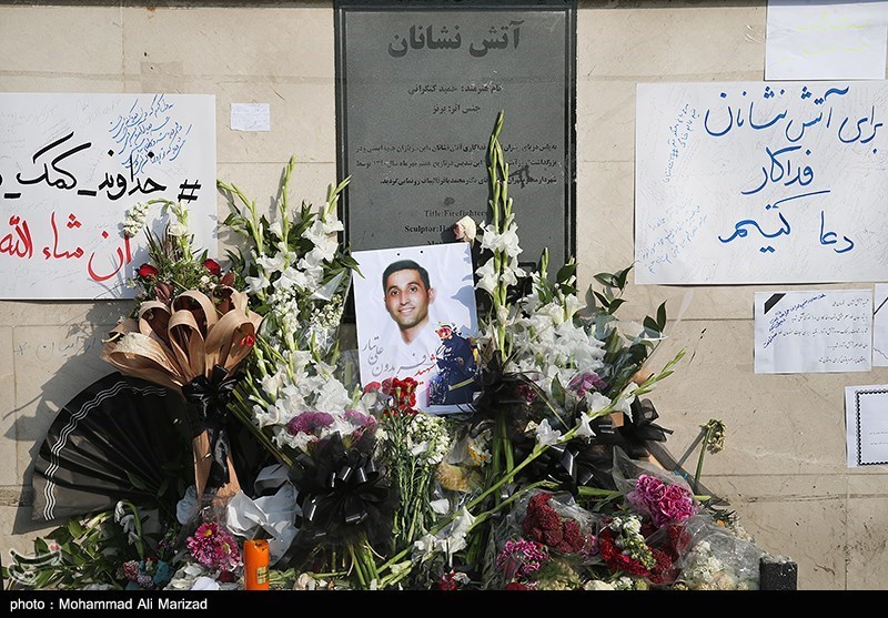 همدردی اقشار مختلف مردم با آتش نشانان