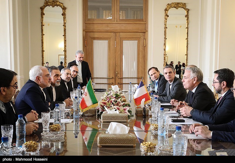 دیدار و نشست خبری وزرای امور خارجه ایران و فرانسه