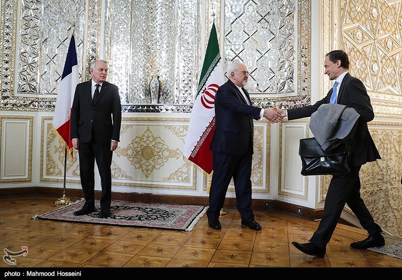 دیدار و نشست خبری وزرای امور خارجه ایران و فرانسه