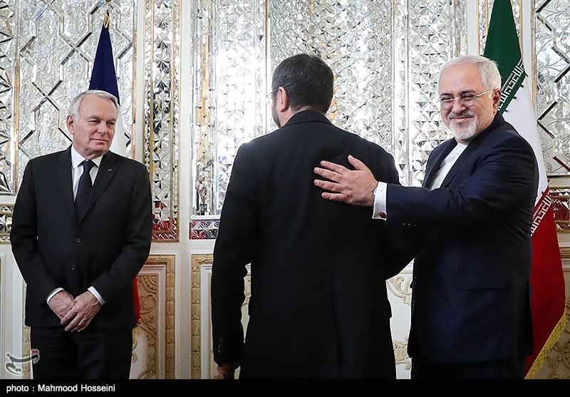 دیدار و نشست خبری وزرای امور خارجه ایران و فرانسه