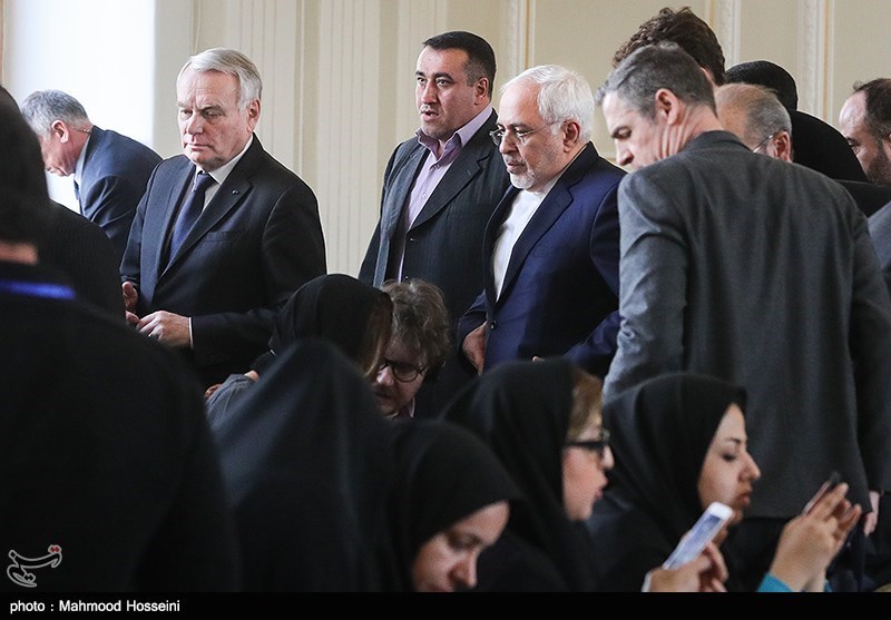 دیدار و نشست خبری وزرای امور خارجه ایران و فرانسه