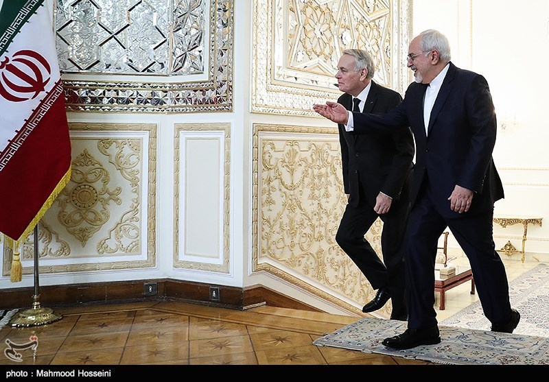 دیدار و نشست خبری وزرای امور خارجه ایران و فرانسه