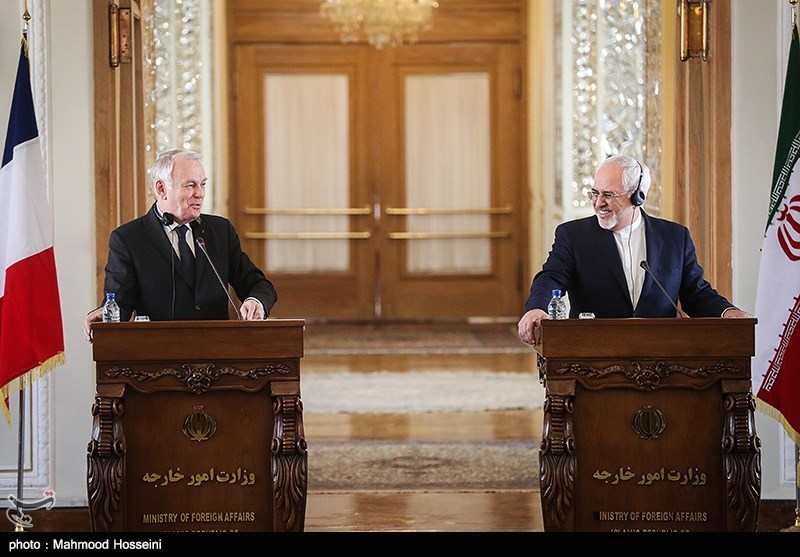 دیدار و نشست خبری وزرای امور خارجه ایران و فرانسه