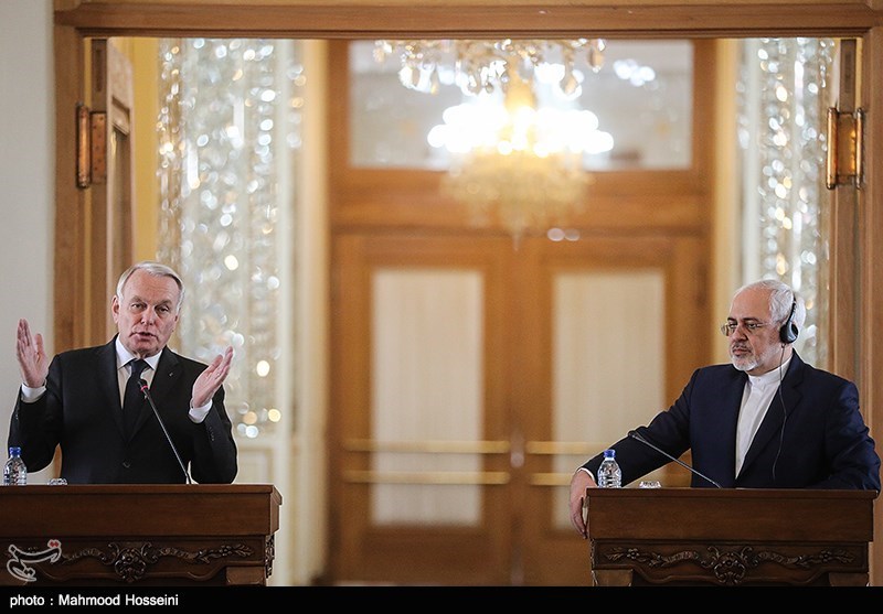 دیدار و نشست خبری وزرای امور خارجه ایران و فرانسه