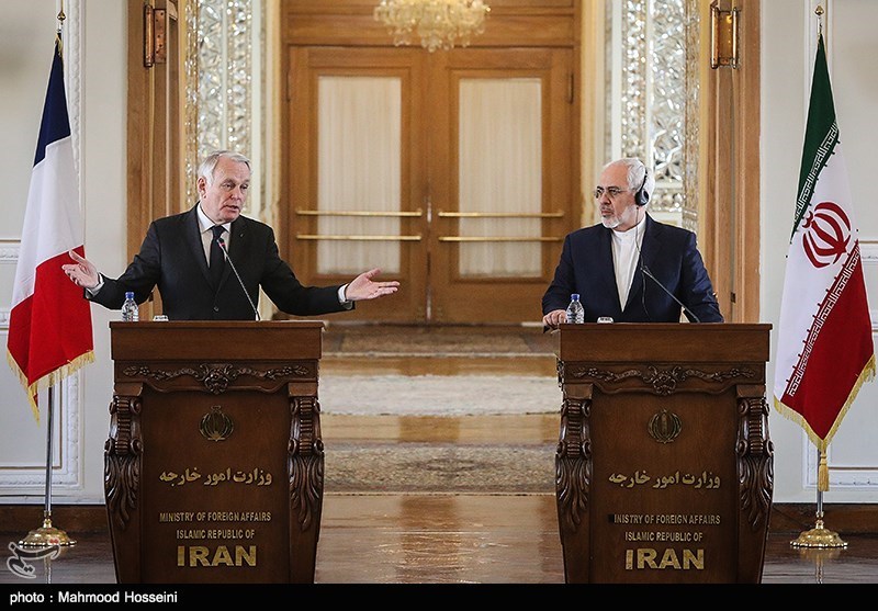 دیدار و نشست خبری وزرای امور خارجه ایران و فرانسه