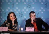 پولاد کیمیایی و بهاره افشاری در نشست خبری فیلم گشت 2 - سی و پنجمین جشنواره فیلم فجر