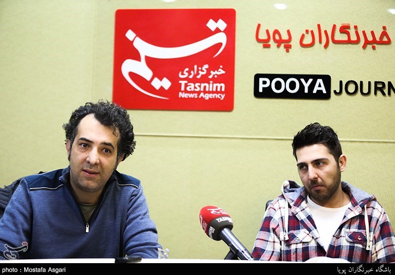 محمدرضا غفاری بازیگر و هاتف علیمردانی کارگردان فیلم سینمایی آباجان